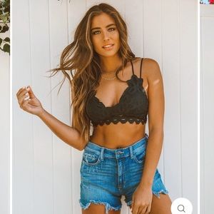 Crush On You Black Lace Bralette, BRAND NEW